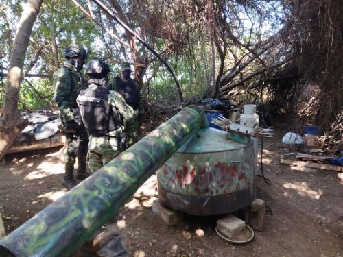 Mexican Army personnel interact at a seized fentanyl pill manufacturing center and a methamphetamine lab, in Culiacan, in Sinaloa state, Mexico February 14, 2023. Mexico's Defense Ministry (SEDENA)/Handout via REUTERS ATTENTION EDITORS - THIS IMAGE WAS PROVIDED BY A THIRD PARTY. NO RESALES. NO ARCHIVES