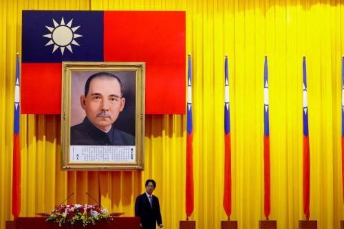 Taiwan President Lai Ching-te attends a graduation ceremony of military academies in Taipei, Taiwan June 27, 2024.