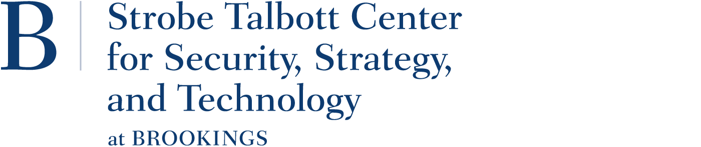 Strobe Talbott Center for Security, Strategy, and Technology at Brookings word mark